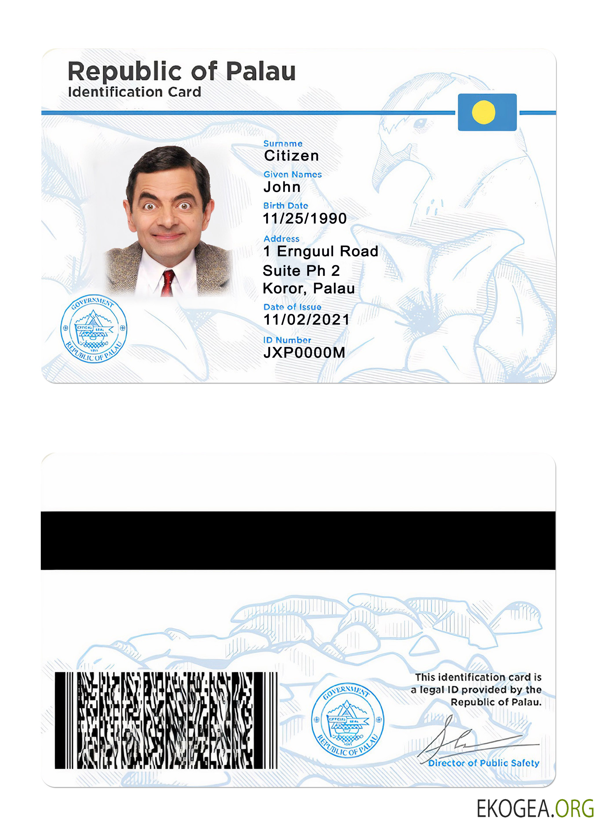 Carte d'identité des Palaos